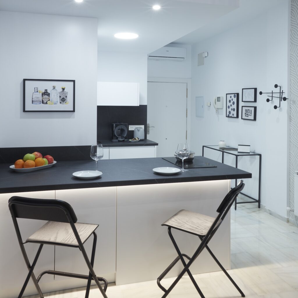 Cocina del Apartamento Turístico Quality Homes Reyes Católicos en Granada