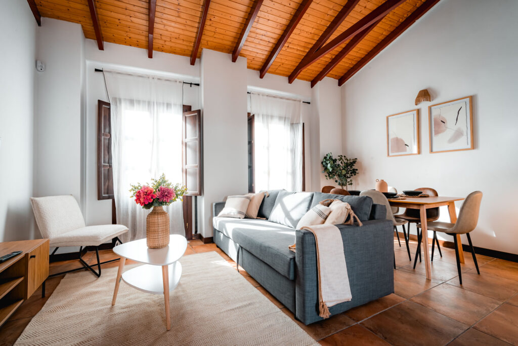 Sala de estar de Apartamento Turístico Quality Homes Mirador de San Cristobal en Granada